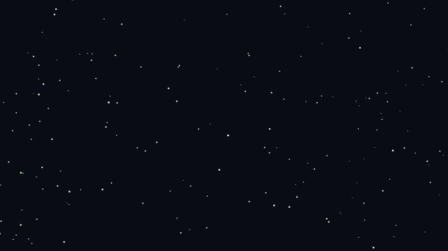 Abstract digital particle field floating in space loop animation