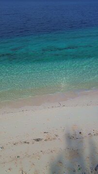 Aerial View of Tropical Beach Shoreline
