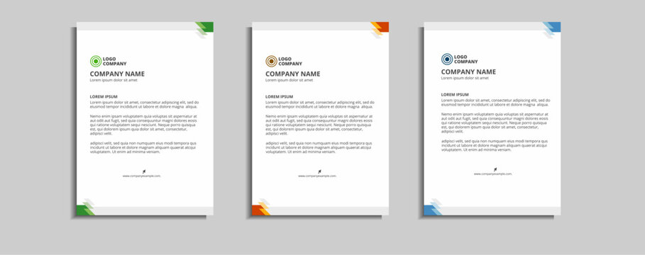 modern corporate letterhead template design