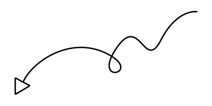 Arrow down icon continuous line drawing for decline and reduction concept vector