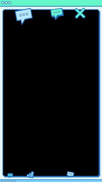 Looping Web Browser Ui Vertical Frame for Story Opener Intro Outro with Transparent Alpha Channel