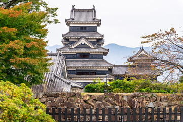 Matsumoto Castle or Crow Castle in Matsumoto city in Nagano, Japan Matsumoto Castle is an old historic castle in japan © lukyeee_nuttawut