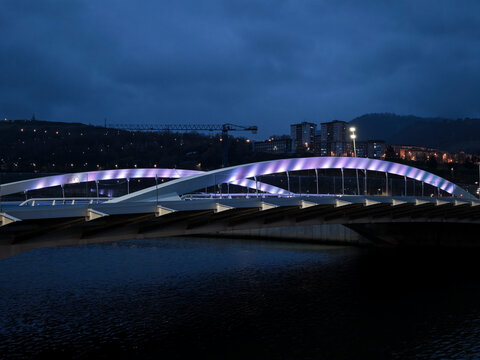 San mames bridge connecting shores across nervion river