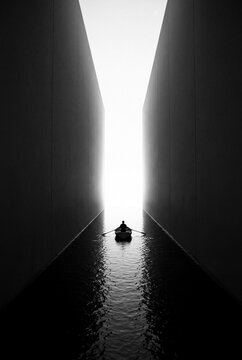 Fantasy style image of a man in the boat
