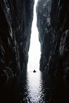 Fantasy style image of a man in the boat