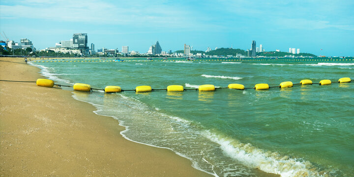 Panoramic view of Pattaya, summer at pattaya beach.