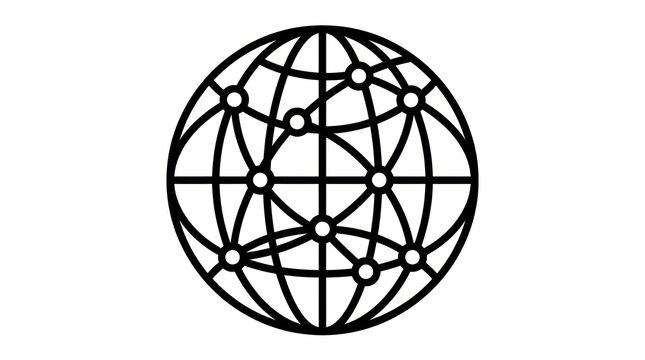 Abstract Globe Network Connection Concept with Connected Dots and Lines