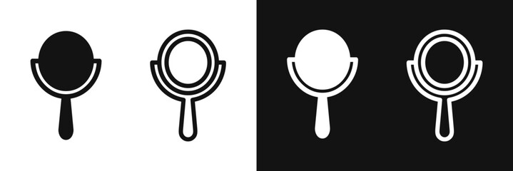 Fototapeta premium Handheld mirror icon set