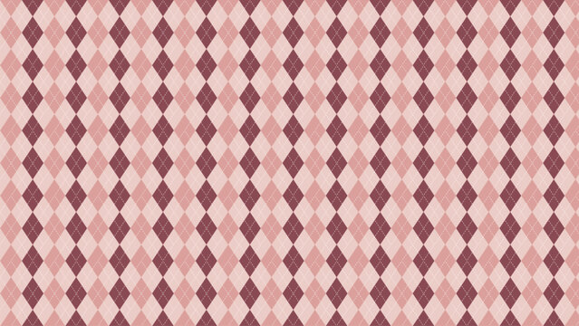 Argyle pattern wallpaper featuring pink and maroon diamonds for seamless textile and stationery design