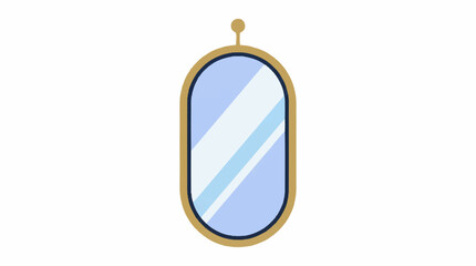 Obraz premium Gold Mirror Compact With Reflective Surface.