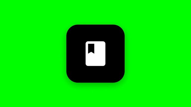 Bookmark folder icons on green screen background