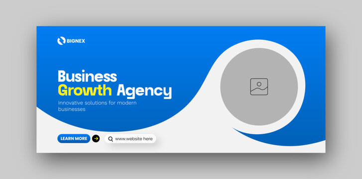Corporate business digital marketing social media facebook cover web banner design template