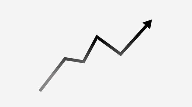 Business Revenue Increase Animation with Financial Statistics Graph