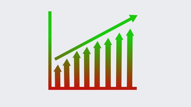 Corporate Growth Performance Animation with Dynamic Statistics Graph