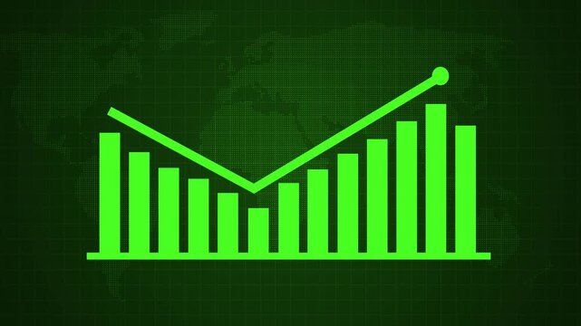 Business Analytics Dashboard Motion Graphic with Growth Statistics