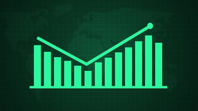 Business Analytics Dashboard Motion Graphic with Growth Statistics
