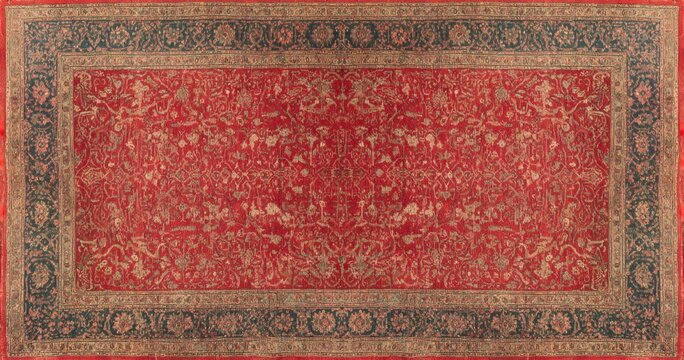 Vintage Persian style decorative rug carpet