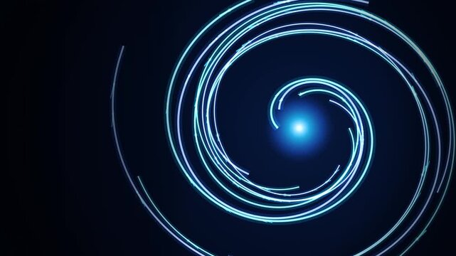 Dynamic 4K seamless motion loop of a swirling solar aurora vortex fluid stream with smooth gradient waves and glowing photon energy particles.