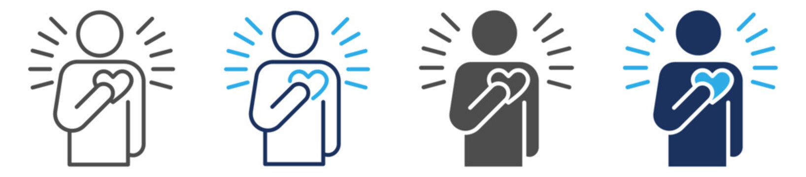humility icon set multi concept
