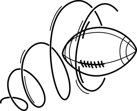 American Football Spiral Throw