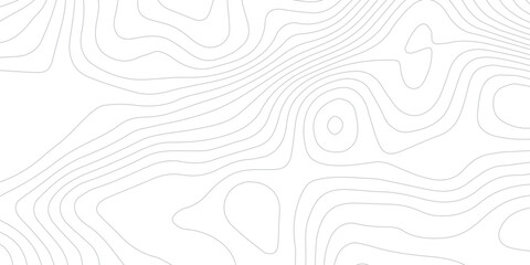 Modern Topographic Relief Background with White Curved Paper Waves, Continuous Geographic Contour Lines, and Abstract Map Design © Sehejadi