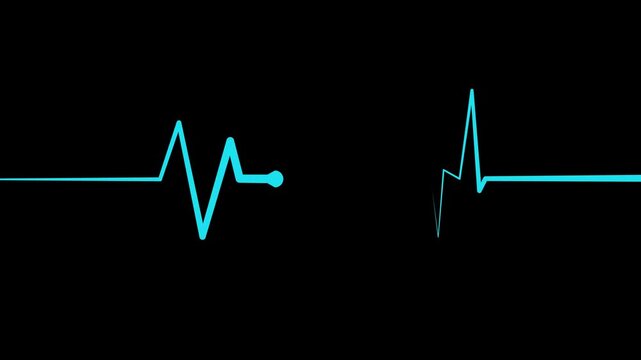 Minimal Healthcare Heartbeat Visualization with ECG Signal Animation