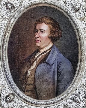 Edmund Burke, 1729-1797, British statesman, parliamentary orator and political thinker, Historical, digitally restored reproduction from a 19th century original, Record date not stated