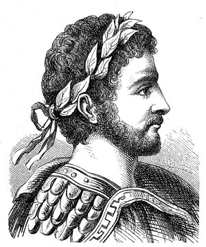 Caracalla, 188, 217, formally Marcus Aurelius Severus Antoninus Augustus, Roman Emperor, The History of Ancient Rome, Roman Empire, Italy, digitally restored reproduction from a 19th century original
