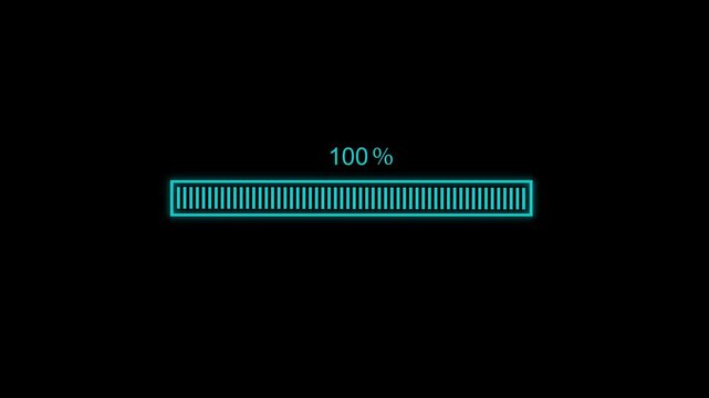 Minimal High Tech Progress Bar Animation for Loading and Processing Screens
