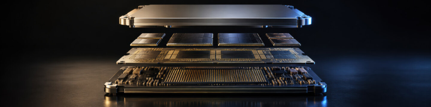 Advanced Processor Chiplet Architecture with 3D Stacking and HBM