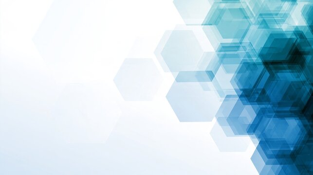 Stylish blue hexagon background illustration with layered edges