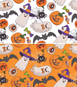 Happy Halloween vibe. Cute hand drawn doodle lettering quote. Lettering for t-shirt design, mug print, bag print, clothes fashion. 100% hand drawn vector image.