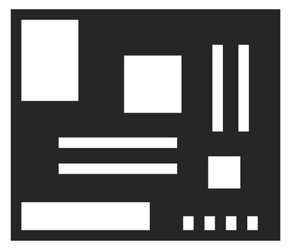 A black and white computer monitor with a white background