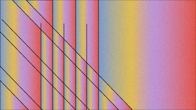 Abstract linear pattern features gradient colors and intersecting lines