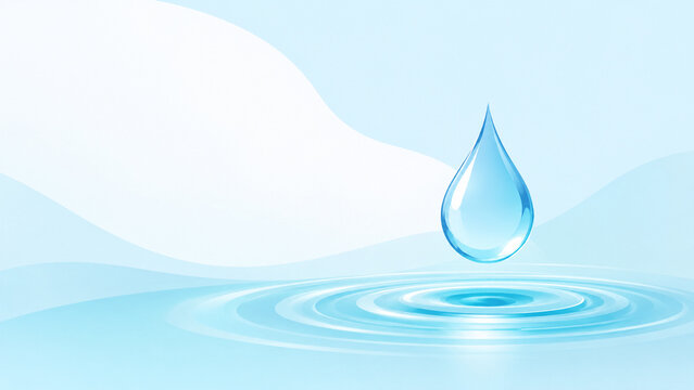 Illustration d'une goutte d'eau symbolisant l'hydratation