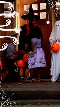 Vertical Hand Drawn Halloween Frame 02