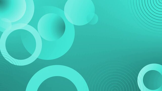 Abstract gradient background with translucent overlapping circles and concentric ring patterns modern vibrant design animation