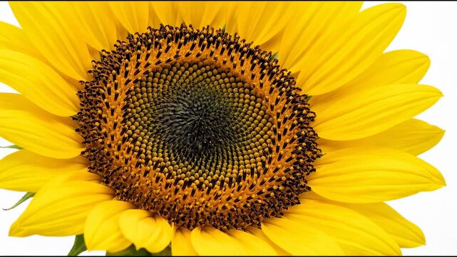 Sunflowers stand tall in a garden during summer. The vibrant yellow petals stretch outwards, showing a center filled with small seeds. The sunny sky