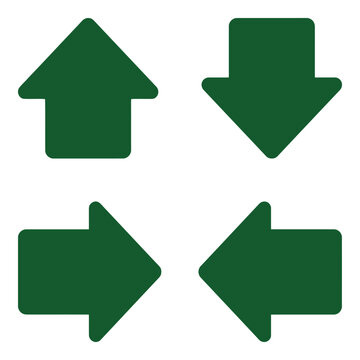 Simple percentage increase and decrease arrow icons with percent symbol