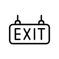 Fototapeta premium Emergency Exit Sign Icon
