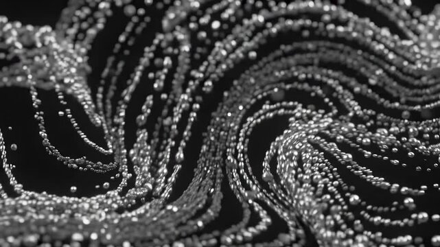 Magnetic Metallic Particles Flowing in Abstract Field