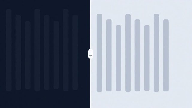 Before and after split slider wipe reveal animation