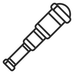 Fototapeta premium Spyglass line icon. Optical tool. Discovery vision