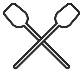 Oars line icon. Rowing boat sport symbol © MicroOne