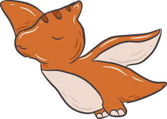 Orange Triceratops Cartoon Illustration Vector © ToZ Icon