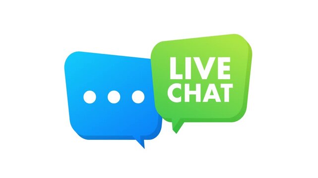 Live chat speech bubble message animation