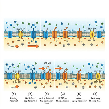 Neuronal Action Potential and Ion Movement