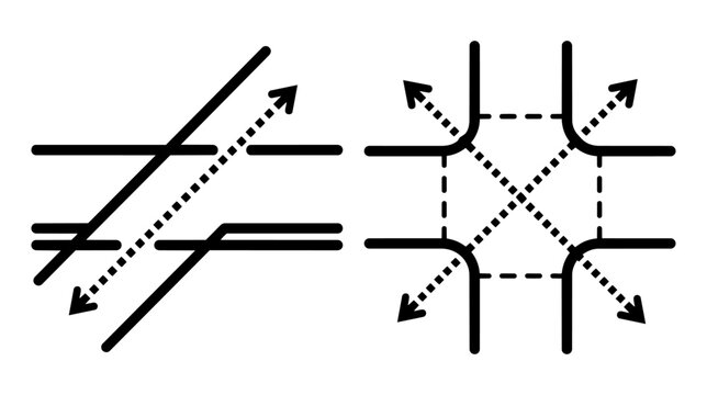 Pedestrian Desire Pathway Symbols &ndash; Architectural CAD Icons for Site Planning and Urban Design