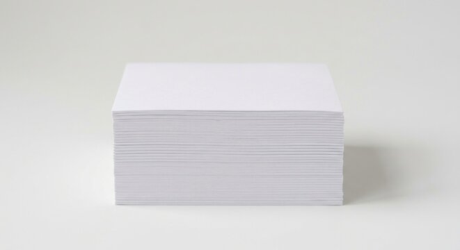 A Stack Of White Paper Forms A Minimalist Composition