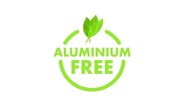 Aluminium free green leaf icon animation